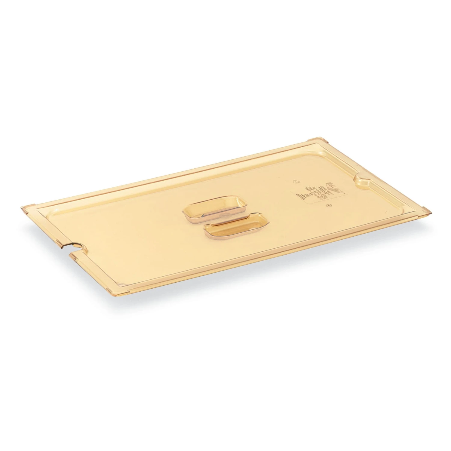 Vollrath 34200 Amber Half Size High Temp Slotted Plastic Pan Cover 1 Vollrath 34200 Amber Half Size High Temp Slotted Plastic Pan Cover