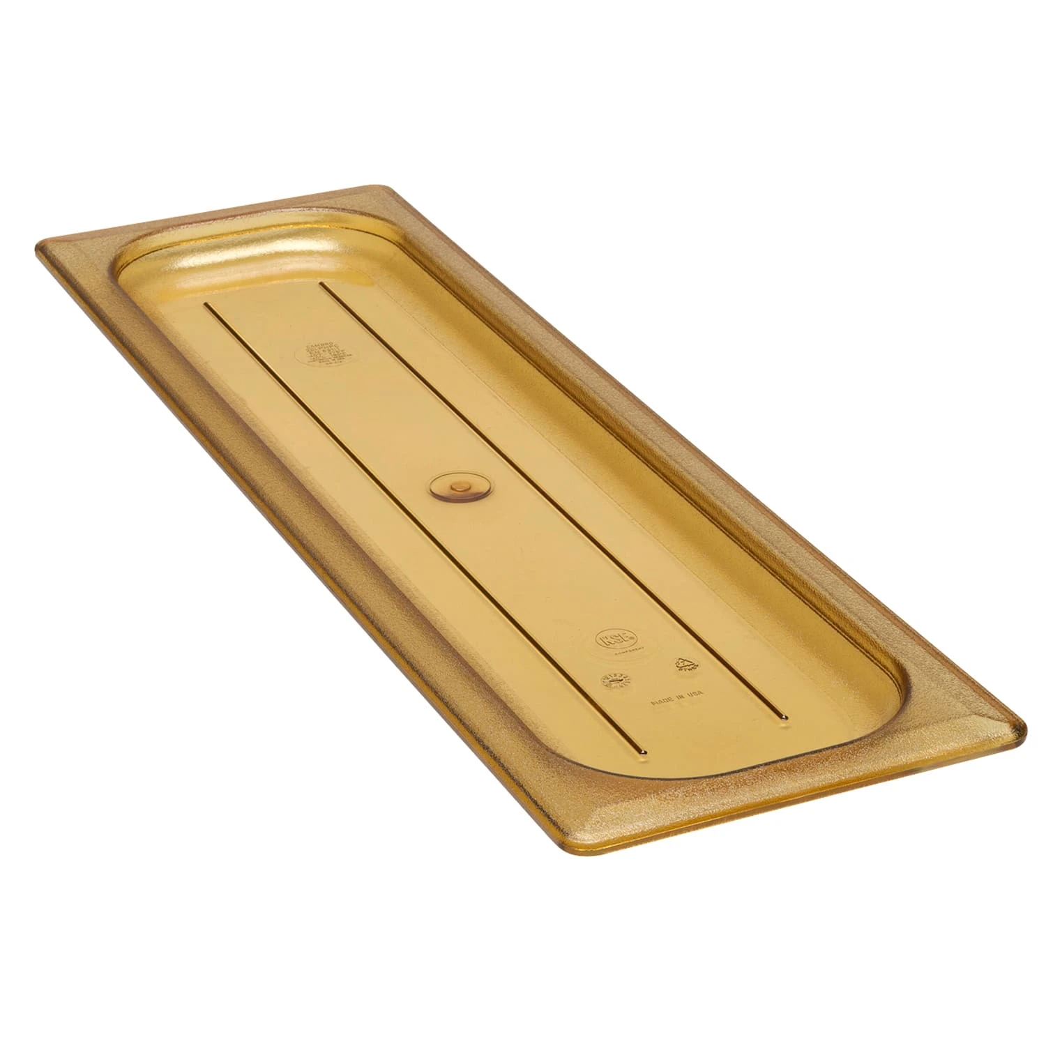 Cambro 20LPHPC150 Amber High Heat 1/2 Long Size Flat Cover 1 Cambro 20LPHPC150 Amber High Heat 1/2 Long Size Flat Cover