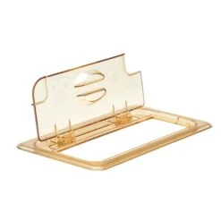 Cambro® 30HPLN150 Amber Notched FlipLid® For 1/3 Size Food Pan