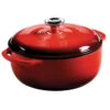 Lodge® EC4D43 Red 4.5 Quart Cast Iron Dutch Oven With Lid