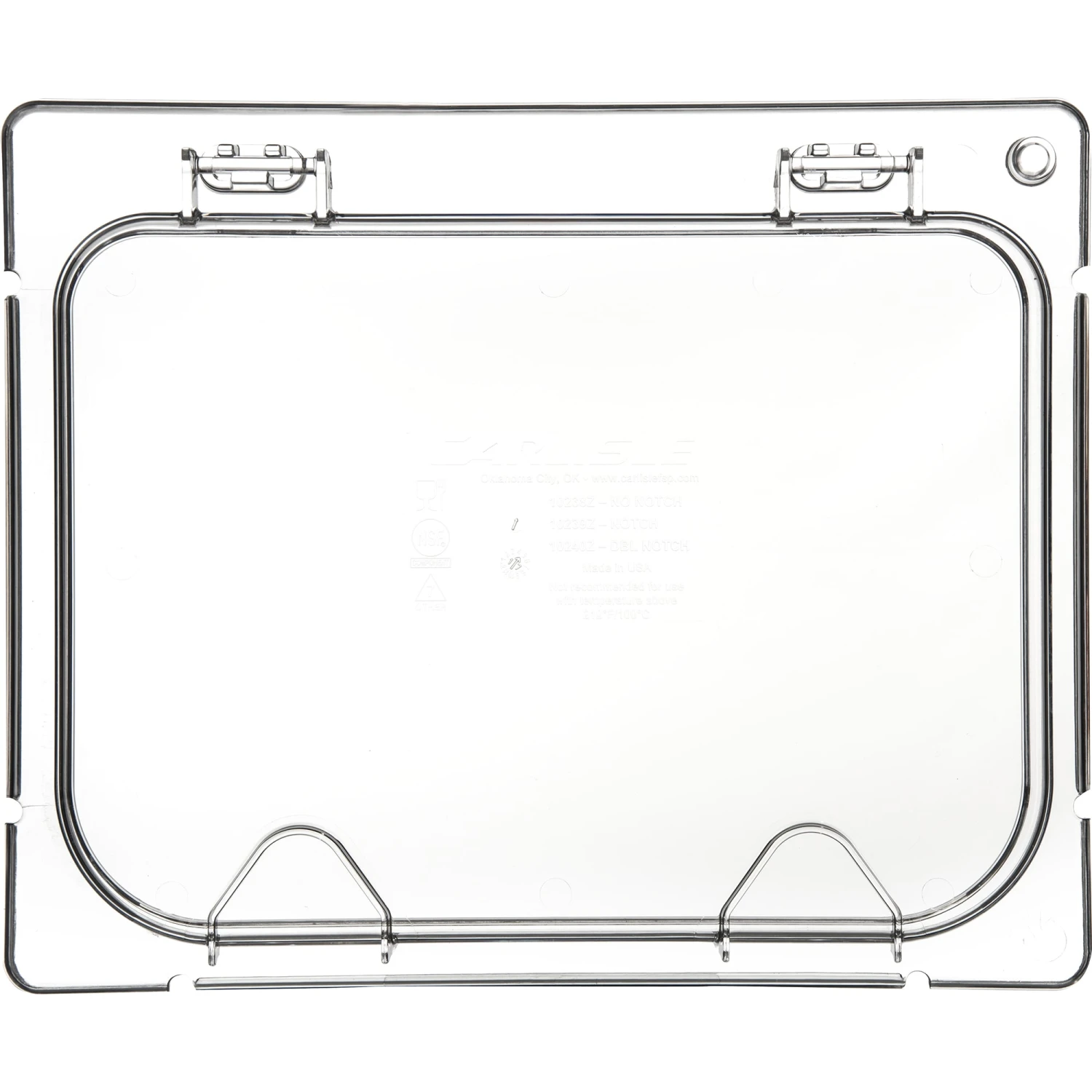 Carlisle CM10238Z07 EZ Access Clear 1/2 Size Lid 1 Carlisle CM10238Z07 EZ Access Clear 1/2 Size Lid