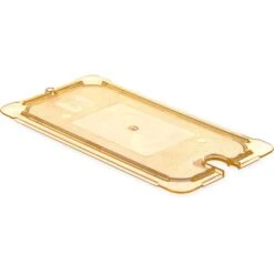 Carlisle 10477U13 Amber 1/3 Size Flat Slotted Lid