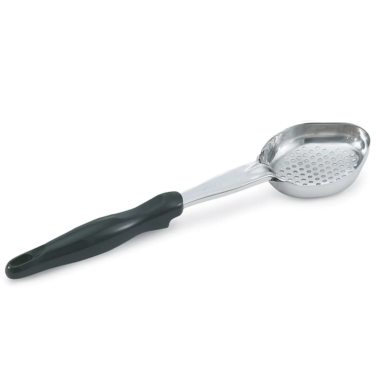 Vollrath 6422620 S/S 6 Oz. Perforated Oval Spoodle With Black Handle 1 Vollrath 6422620 S/S 6 Oz. Perforated Oval Spoodle With Black Handle
