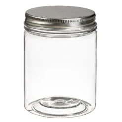 Solia BU14006C Tornillo Clear 7.1 Oz. Jar With Aluminum Lid - 120 / CS