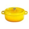 G.E.T. CA-009-Y/BK Yellow/Black Oval 3.75 Qt. Dutch Oven W/ Cover Set