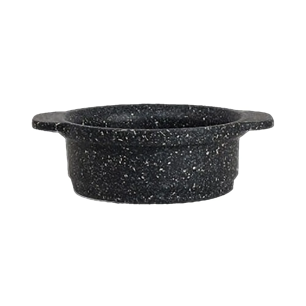 Folio 6976QU009 Black Granite 11.5 Ounce Round Mini Crock - 6 / CS 1 Folio 6976QU009 Black Granite 11.5 Ounce Round Mini Crock - 6 / CS