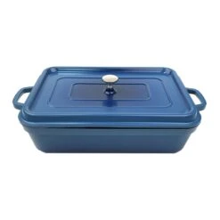 G.E.T. CA-017-CB/BK Heiss Cobalt Rectangle 7.5 Quart Roaster