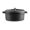 TableCraft 10748 Black Cast Iron 16 Ounce Cocotte With Lid