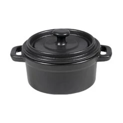 Vertex China OB-CP4 Obsidian 6 Ounce Casserole Pot With Lid - 12 / CS